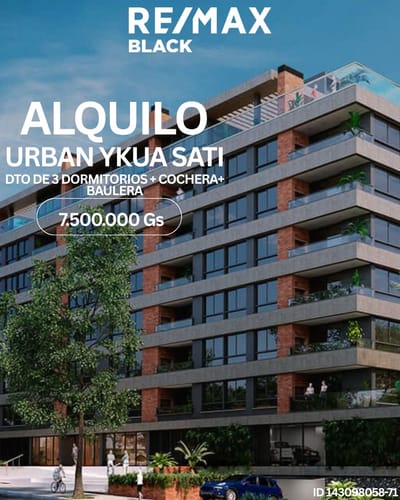 DEPARTAMENTO DE 3 HABITACIONES - EDIFICIO URBAN YKUA SATI ASUNCIÓN 