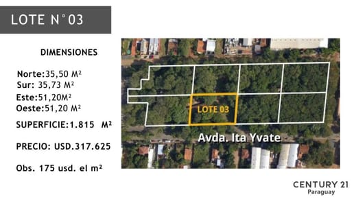 Amplio terreno 1.815 m² | Luque