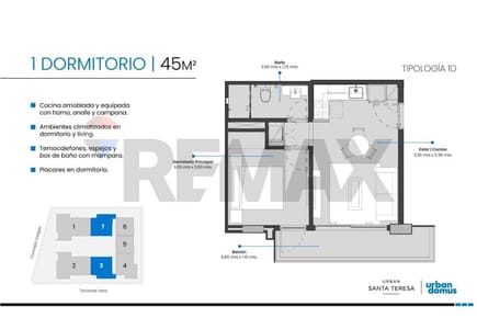 Departamento en Urban Santa Teresa
