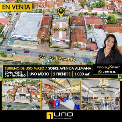 Terreno, galpon, showroom en venta sobre Avenida Alemana