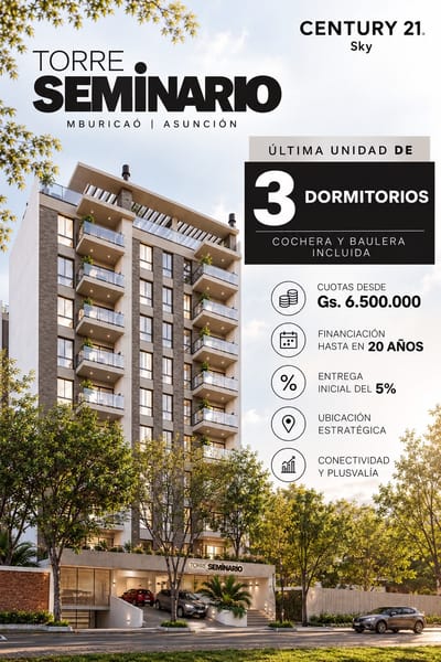 Vendo última Unidad De 3 Dormitorios En Torre Seminario