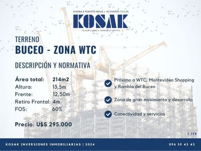 Terreno Buceo - Zona WTC