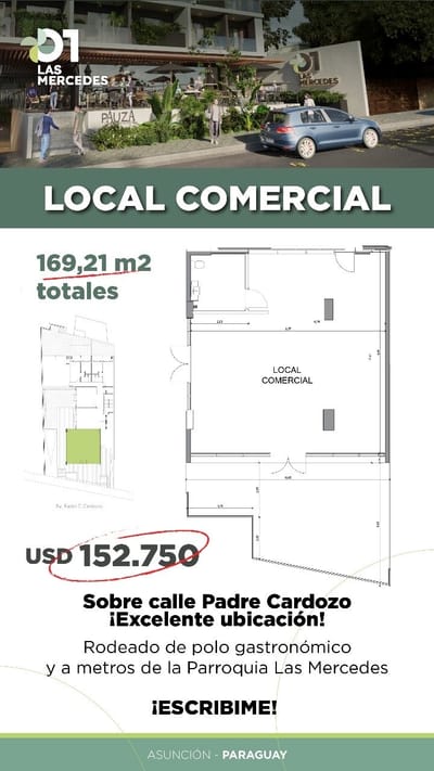 Vendo local comercial en pozo en barrio Las Mercedes de Asuncion