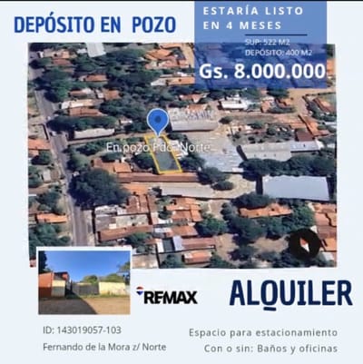 Alquilo deposito en Fernando de la mora