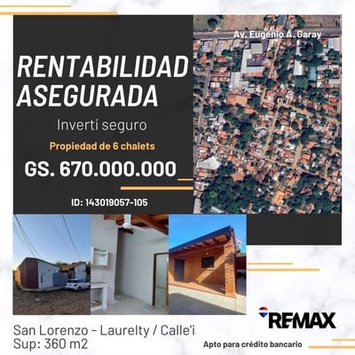 Vendo 5 chalets en san lorenzo