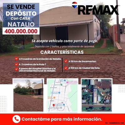 Vendo deposito con casa