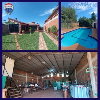 Depósito con vivienda en amplio terreno en Minga