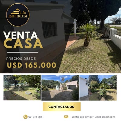 VENTA casa en San Ramón Canelones con amplio Jardín y chimenea