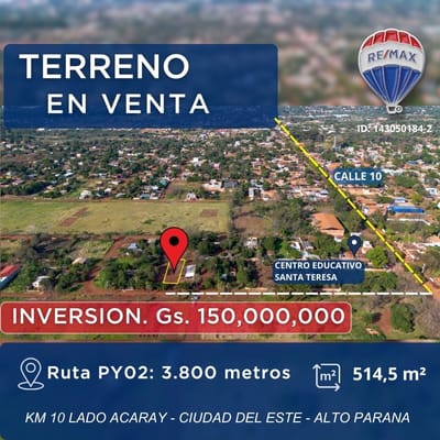 Vendo terreno en ciudad del este