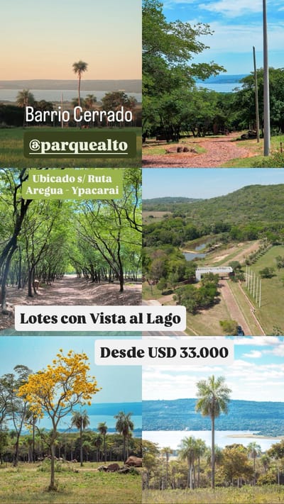 LOTES CON VISTA PLENA AL LAGO YPACARAI