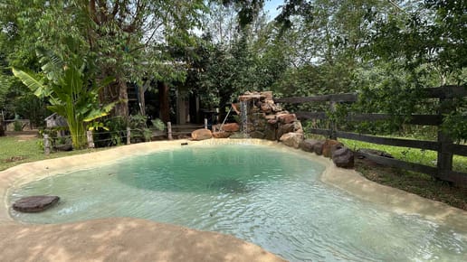 Venta de cabaña con piscina natural en San Bernardino ?☀️