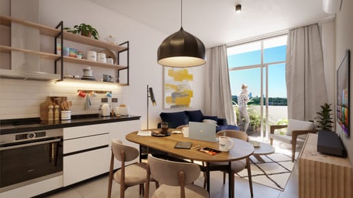 Departamento en Venta con 1 Habitación en Luque, de fácil acceso al Paseo la Galería con Financiación propia