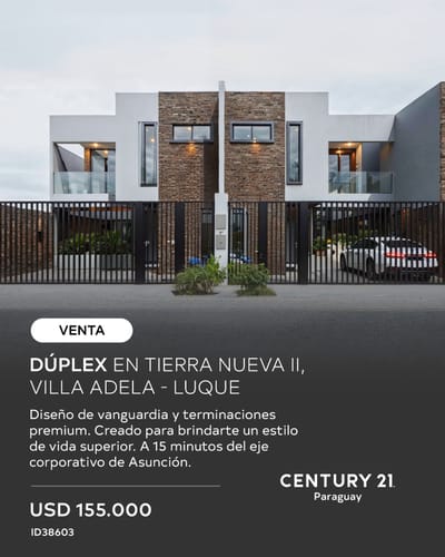Exclusivo Dúplex Premium en Villa Adela, Luque: ¡Tu Nuevo Hogar de ensueño te Espera!