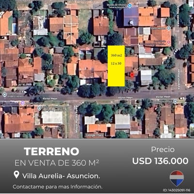 VENDO TERRENO EN VILLA AURELIA