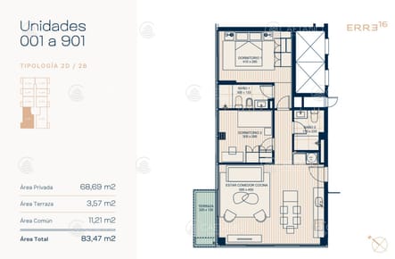 Venta apartamento 2 dormitorios. Roosevelt, Punta del Este