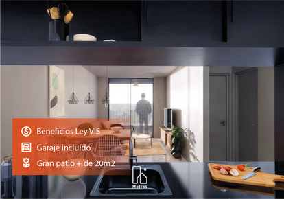 Venta Apartamento 1 Dormitorio Cordón - Gran patio 20m2 - Ley VIS - Ubicación excepcional - Garaje