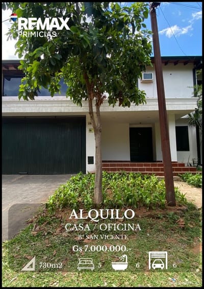 ALQUILO OFICINA EN ASUNCION BARRIO SAN VICENTE