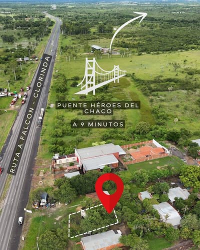 Vendo terreno de 428m2 en José Falcon Presidente Hayes / Ruta Falcon-Clorinda