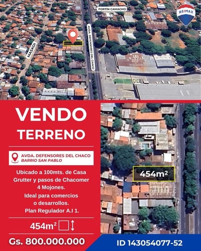 Vendo terreno con casa sobre madame linch 