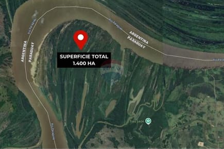 1.400 HECTÁREAS DE TERRENO CON SALIDA AL RÍO PARAGUAY  EN PILAR EN VENTA