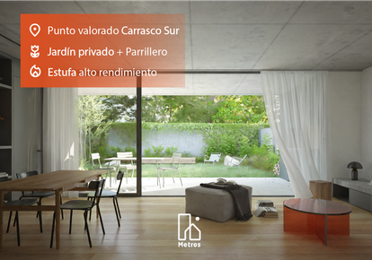 Venta Carrasco Sur Apartamento 3 dormitorios - Jardín NorOeste + Parrillero - Gran living comedor + Estufa - Seguridad