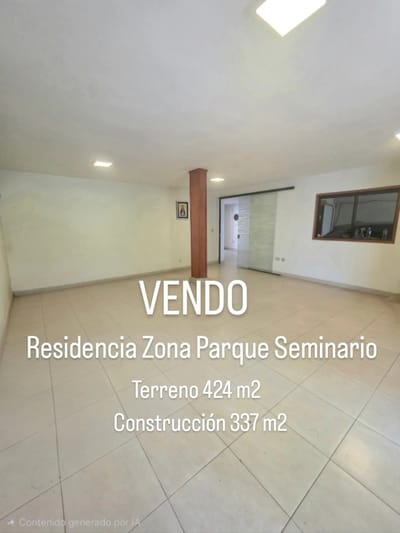 Vendo Residencia Zona Parque Seminario
