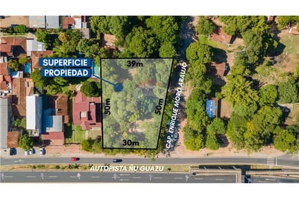 AMPLIO TERRENO EN ESQUINA SOBRE AVENIDA ÑU GUASÚ EN VENTA (1.800 M2)