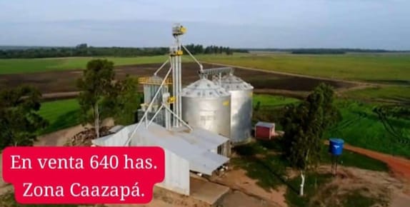 Campo agrícola de 640 hectareas en Caazapá - Distrito de 3 de Mayo Mecanización: el 100 %