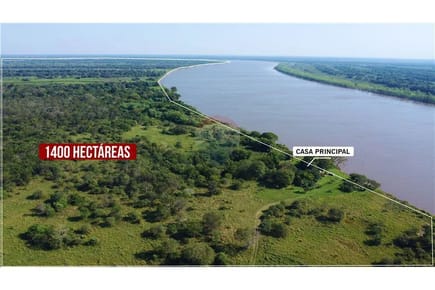 AMPLIO TERRENO DE 14.000.000 M2 LINDANTE CON RÍO EN PILAR EN VENTA