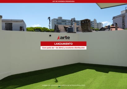 Venta de apartamento de 1 dormitorio con GRAN patio de 20m2 en barrio sur