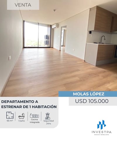EN VENTA DEPARTAMENTO A ESTRENAR DE 1 HABITACIÓN ???? 