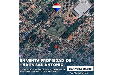 EN VENTA TERRENO DE 1 HA IDEAL PARA DESARROLLOS