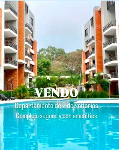 VENDO DEPARTAMENTO DE 2 DORMITORIOS, COMPLEJO SEGURO Y CON AMENITIES