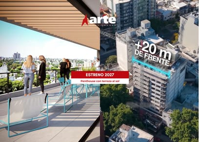 Apartamento De 2 Dormitorios Penthouse En Pocitos Con 12.24 M2 De Terraza Propia