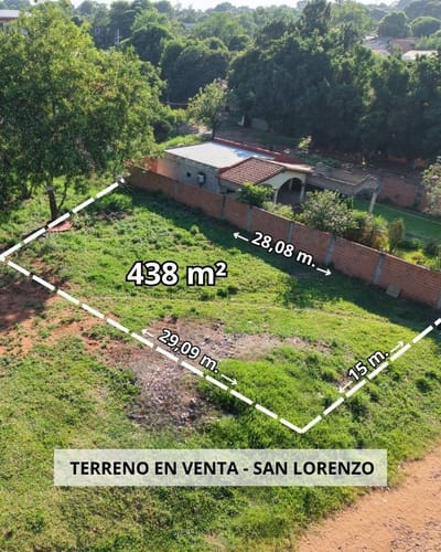 Vendo terreno 438 m2 en San Lorenzo barrio Virgen del Rosario