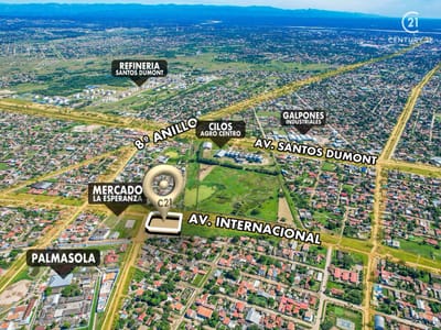 TERRENO EN VENTA ZONA SUR 8VO ANILLO AV. INTERNACIONAL 