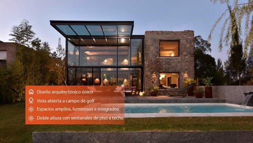 Venta Casa de diseño 3 Dormitorios en suite - Lomas de la Tahona - Vista al campo de Golf - Piscina climatizada