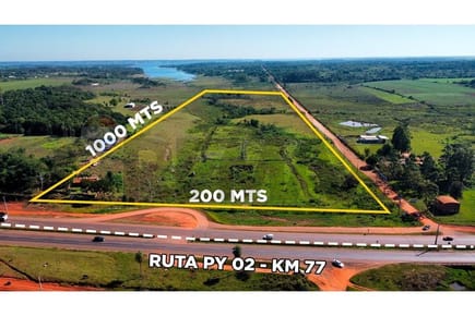 200.000 M2 DE TERRENO SOBRE RUTA PY02-JUAN E OLEARY EN VENTA