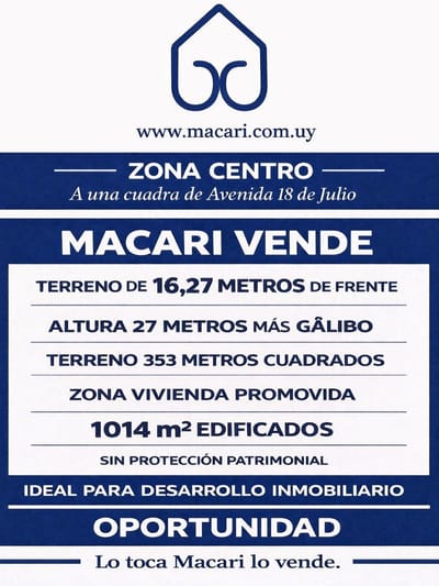TERRENO PARA DESARROLLO EN ZONA CENTRO