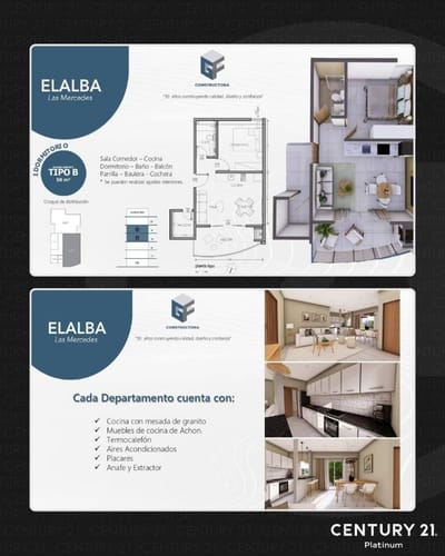 En Venta Departamento de 1 dormitorio en Edificio ELALBA