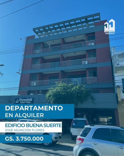Amplio departamento de 3 habitaciones en alquiler | Edificio Buena Suerte ✨
