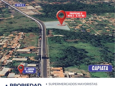Vendo terrenk sibre ruta en capiata