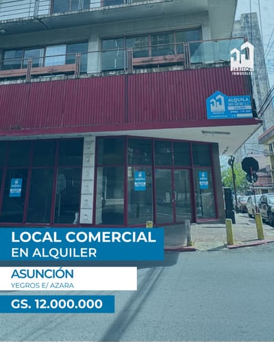 En alquiler amplio salón comercial en esquina – ideal para tu negocio || Azara & Yegros