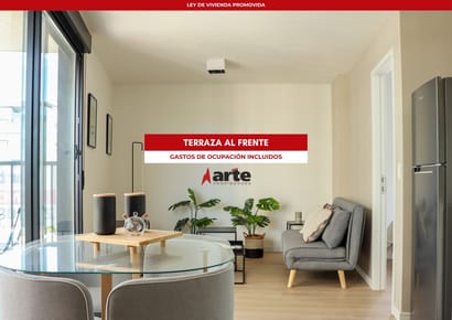 Venta de apartamento de 1 dormitorio con terraza al frente en Aguada!