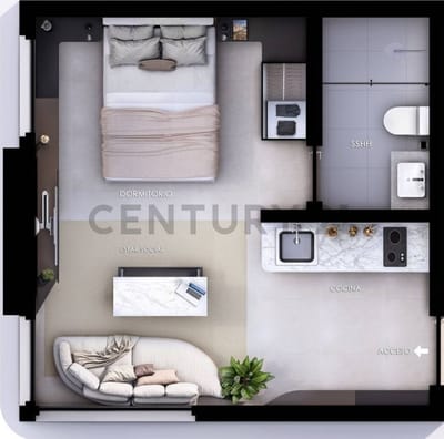 Departamento Monoambiente en Pozo en CIVIS XI, Piso 15, Manorá, Asunción - Inversión Exclusiva US$ 67.000. Ubicado en Avda. José de San Martín. Superficie 30,0 m².
