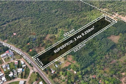 Terreno estratégico sobre Ruta Sanber–Altos 2,100,000,000 ₲ (C.L.)