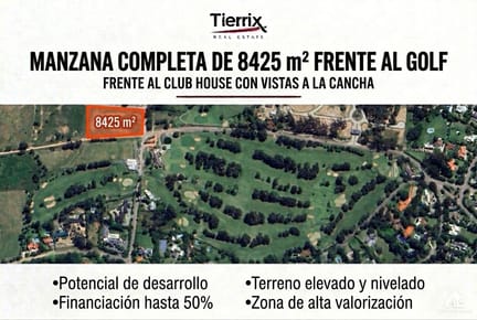 VENTA TERRENO EN EL GOLF DE PUNTA DEL ESTE MANZANA COMPLETA DE 8.425 M²