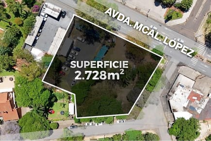 EXCLUSIVO TERRENO PARA DESARROLLO INMOBILIARIO DE ALTO POTENCIAL SOBRE AVDA. MCAL. LÓPEZ, ESTRATÉGICA UBICACIÓN JUNTO A LA MUNICIPALIDAD DE ASUNCIÓN.