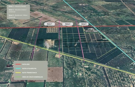 Terrenos en venta en Cruce Esmeralda. Filadelfia - Chaco