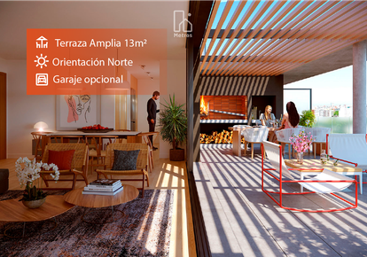 Venta Apartamento Pocitos 2 dormitorios - Gran Terraza - Orientación Norte - Amenities - Inversión/Vivienda